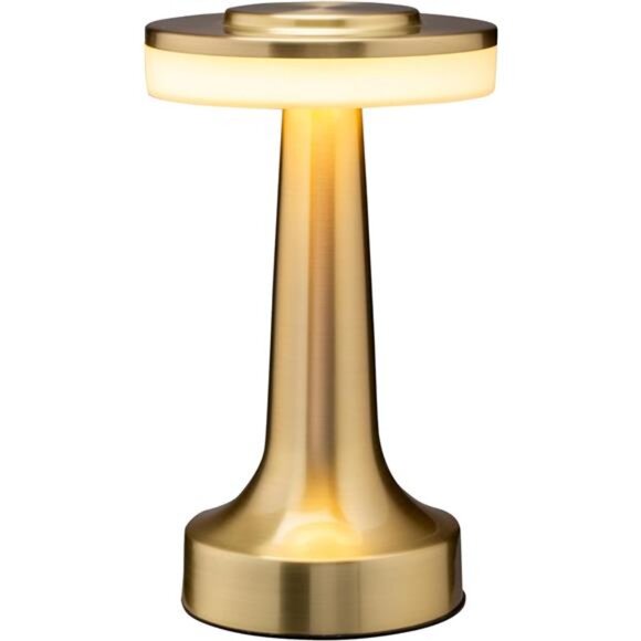 Portable LED Table Lamp Touch Sensor Dimmable Rechargeable Night Light Gold - Picture 1 of 7